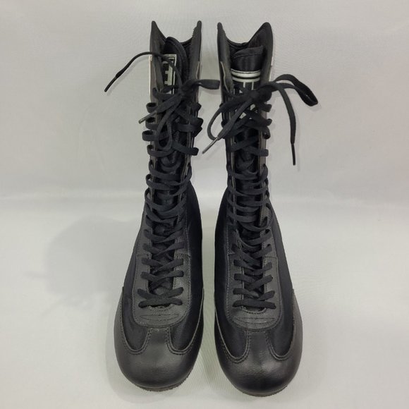 Title Boxing Boots Black Fighting Footwear - Picture 3 of 6